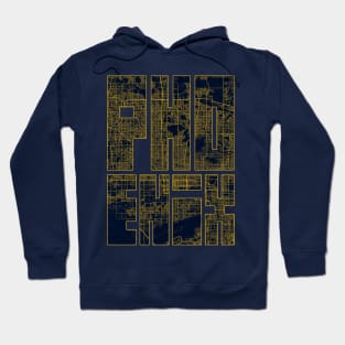 Phoenix, Arizona, USA City Map Typography - Gold Art Deco Hoodie